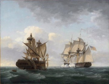 Kriegsschiff Seeschlacht Werke - Thomas Birch Der Eingriff zwischen den Vereinigten Staaten und der mazedonischen Seeschlacht